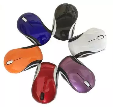 Беспроводная фотоэлектрическая мышь: Одна батарея, 2.4G Mini, симпатичный дизайн для девочек, офиса и дома чёрный