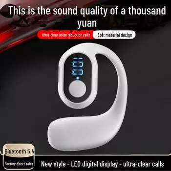 Беспроводная гарнитура Bluetooth 5.3 с шумоподавлением, увеличенным сроком службы батареи и цифровым дисплеем для использования в автомобиле и во время занятий спортом single ear bag pack