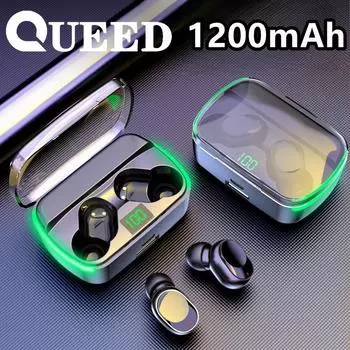 Беспроводная гарнитура Bluetooth 5.3, умный цифровой кабель, внешний аккумулятор большой емкости, дышащий светильник чёрный