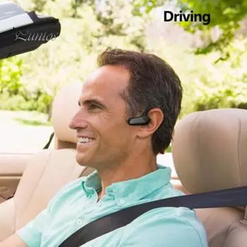 Беспроводная гарнитура F808 с поддержкой Bluetooth 5.0, костная проводимость, HiFi, спортивные наушники с ушным крючком для езды на велосипеде, бега, фитнеса, скалолазания, вождения чёрный