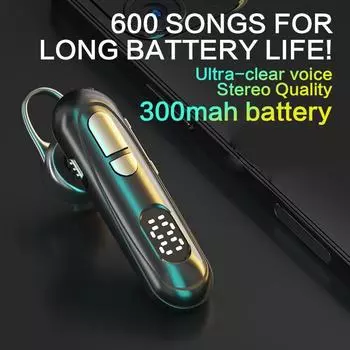 Беспроводная гарнитура Наушники с одним подвесным ухом L19 Светодиодный цифровой дисплей Bluetooth-наушники Стерео кнопка объемного звучания Наушники-вкладыши для телефонов