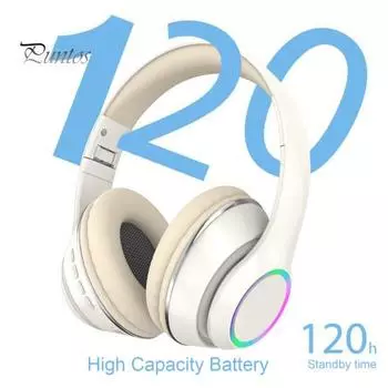 Беспроводная гарнитура с ослепительным светом, шумоподавлением, захватывающим звучанием, Bluetooth-совместимыми наушниками со звуком HiFi 5.3 синий