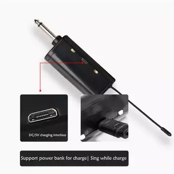 Беспроводная гарнитура UHF с микрофоном-передатчиком и приемником, светодиодным цифровым дисплеем, поясной передатчик для обучения живому выступлению