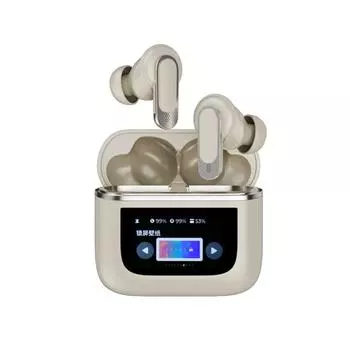 Беспроводная гарнитура V8 BT, полноцветный ЖК-дисплей, интеллектуальный сенсорный экран, шумоподавление ANC чёрный