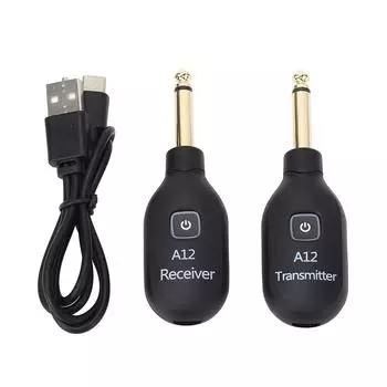 Беспроводная гитарная система 2,4 ГГц, разъем 6,35 мм, расстояние 30 м, беспроводной передатчик и приемник для бас-гитары Vi