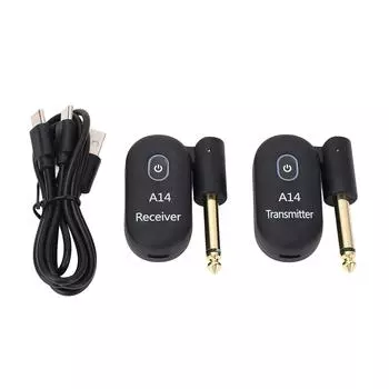 Беспроводная гитарная система 2,4 ГГц USB электрический трансивер приемник 100 футов диапазон A14 для бас-скрипки с
