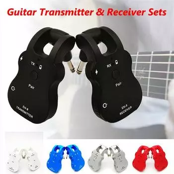Беспроводная гитарная система, цифровой гитарный передатчик, приемник, встроенная аккумуляторная батарея High quality белый