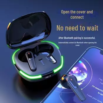 Беспроводная игровая гарнитура Bluetooth PRO60: Низкая задержка, цветная мигающая подсветка, автоматическое подключение к чехлу PRO60 чёрный