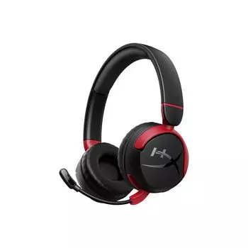 Беспроводная игровая гарнитура HyperX Cloud Mini с откидным микрофоном, функцией отключения звука и защитой от перегрева до 25 часов, вращающимися амбушюрами, черная, 7G8F1AA