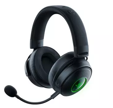 Беспроводная игровая гарнитура Razer Kraken V3 Pro с технологией Haptic, объемным звуком THX, драйвером TriForce Titanium 50 мм, беспроводным подключением, пеной с эффектом памяти