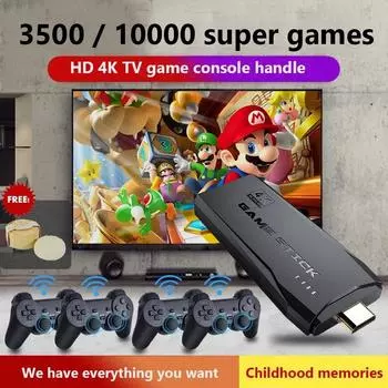 Беспроводная игровая консоль M8, совместимая с HDMI, поддержка высокой четкости, выход 1080p, совместимая с Ps1 32G RAM 3500 game чёрный