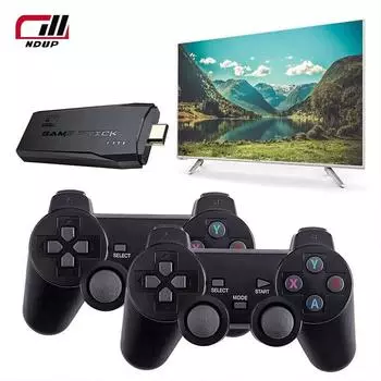 Беспроводная игровая консоль NDUP 4K HD в стиле ретро 35000-в-1 с двойным джойстиком, геймпадом, USB-микрофоном в стиле Bear Design, аксессуарами