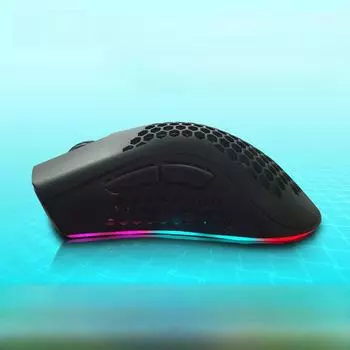 Беспроводная игровая мышь RGB Honeycomb — эргономичный дизайн для офиса и игр 2.4G wireless чёрный