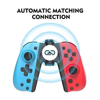Беспроводная игровая ручка Bluetooth для левой и правой небольшой ручки Ns с соматосенсорной ручкой вибрации красный/синий