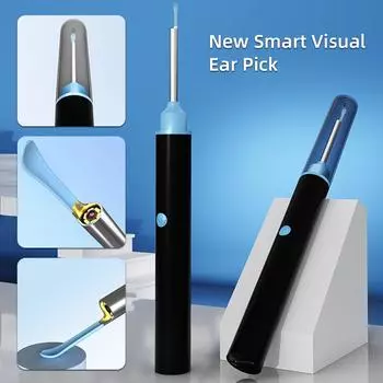 Беспроводная интеллектуальная визуальная ложка для чистки ушей, перезаряжаемая светящаяся ложка для чистки ушей с высоким разрешением, инструмент для удаления ушной серы, бытовой очиститель ушей 1