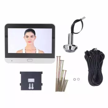 Беспроводная камера-глазок 1080P 120 градусов просмотра ночного видения Цифровой дверной видеорегистратор с 4,3