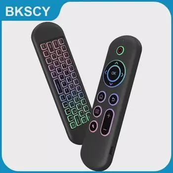 Беспроводная клавиатура Bluetooth 2.4G USB Fly Mouse с двойным режимом, инфракрасным обучением для пульта дистанционного управления телевизором, приставкой и проектором