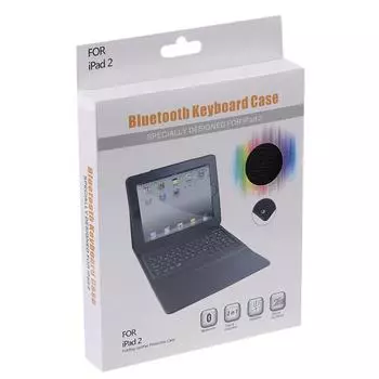 Беспроводная клавиатура BT + чехол из натуральной кожи для iPad 2 iPad 3 чёрный