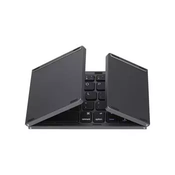 Беспроводная клавиатура BT Складная клавиатура Портативная сверхтонкая клавиатура BT с сенсорной панелью для серый