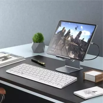 Беспроводная клавиатура для iPad для Samsung S8, бесшумная портативная перезаряжаемая клавиатура для телефона, планшетного компьютера, Bluetooth-совместимая клавиатура для ПК