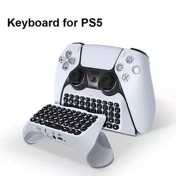 Беспроводная клавиатура для контроллера PS5, внешняя Bluetooth-клавиатура для Playstation5 ChatPad, Bluetooth-клавиатура белый