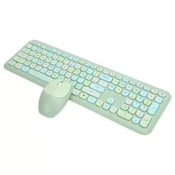 Беспроводная клавиатура и мышь Combos 110 клавиш 2.4GHz чип для офиса, домашнего компьютера, аксессуараGreen