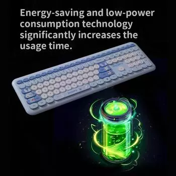 Беспроводная клавиатура и мышь Mofii, комплект из 110 клавиш, полноразмерная, ультратонкая, 2,4 ГГц, скорость перемещения 1200, USB зелёный