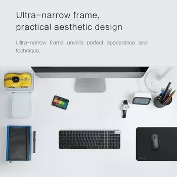 Беспроводная клавиатура MIIIW K10 2.4G 102Keys BT механическая клавиатура с подсветкой UltraSlim Blue Switch