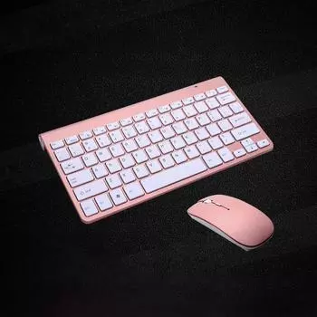 Беспроводная клавиатура Yixin 108-клавишная и мини-мышь для настольного компьютера и ноутбука Single Keyboard чёрный