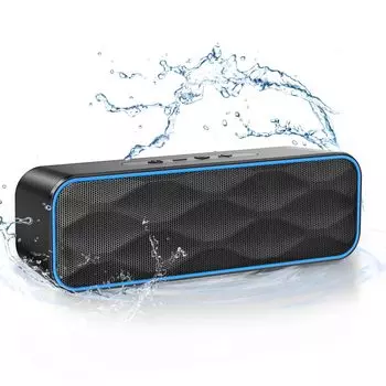 Беспроводная колонка Bluetooth, водонепроницаемая, IPX7, для ванной, стереоколонка Bluetooth, портативная колонка с микрофоном, функция TWS позволяет подключать два