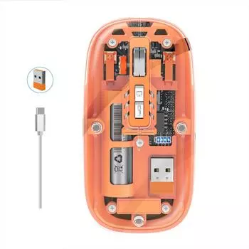 Беспроводная компьютерная мышь 1600 точек на дюйм 2,4G Беспроводная бесшумная мышь с USB-приемником для ПК, ноутбука, планшета белый