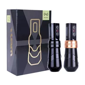 Беспроводная машина для татуировки MAX, картриджная ручка, бессердечный двигатель, литиевая батарея, ручка-машина с 2 батареями для татуировщиков, тела золотой