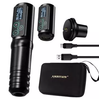 Беспроводная машина для татуировки Ручка Мощный бесщеточный двигатель с сенсорным экраном Емкость аккумулятора 2400 мАч для татуировщиков tattoo machine