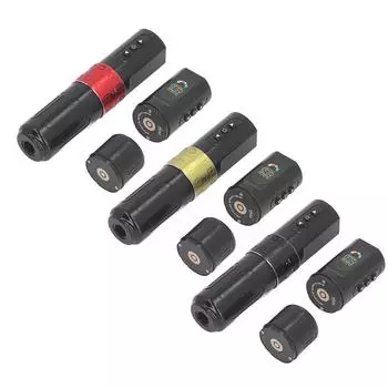 Беспроводная машина для татуировки Ручка с двойной батареей 1500 мАч Разъем для ЖК-экрана Роторная ручка для татуировки с 2 Gold