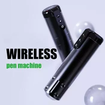 Беспроводная машина для татуировки, вращающаяся ручка, ход 3,5 мм, аккумулятор большой емкости 1700 мАч для боди-арта чёрный