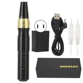 Беспроводная машинка для перманентного макияжа и татуажа бровей с картриджными иглами 100240 В US Plug US Plug