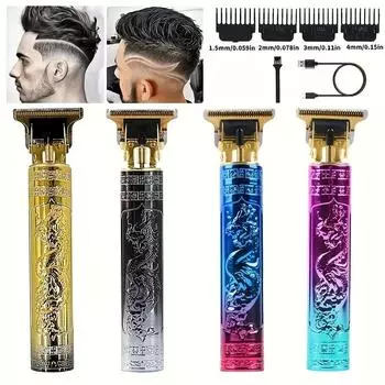 Беспроводная машинка для стрижки волос и триммер для бороды с USB-зарядкой, легко подстригать волосы и бороду, точный и удобный триммер с нулевым зазором, праздничный подарок ABS-1