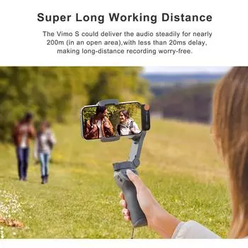 Беспроводная микрофонная система COMICA Vimo S-MI с 1 приемником и 2 микрофонами, дальность передачи 200 м чёрный