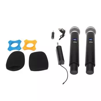 Беспроводная микрофонная система Professional 1 из 2 ручных беспроводных динамических микрофонов для пения