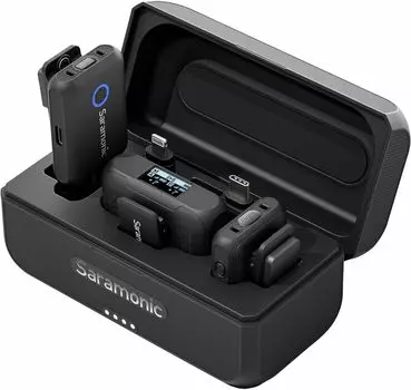 Беспроводная микрофонная система Saramonic 1 коробка 2,4 ГГц 4-в-1 (В комплект входят 2 передатчика, приемник, зарядка/хранение) Blink500B2+ -JP []