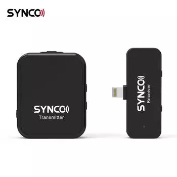Беспроводная микрофонная система SYNCO G1L 2.4G с передатчиком-клипсой и приемником Mini Type-C 150M Type-C
