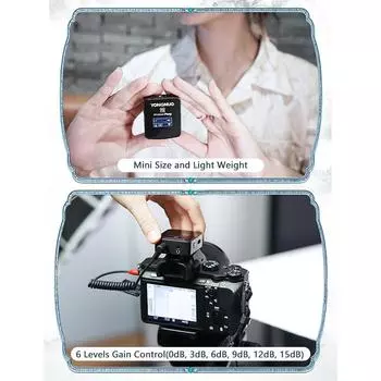 Беспроводная микрофонная система YONGNUO Feng OneTriggerTwo 2.4G с 2 * передатчиками + 1 * приемник + чёрный