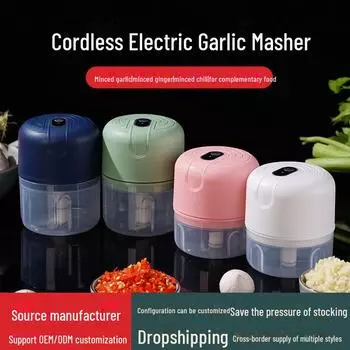 Беспроводная мини-чесночница - многофункциональный автоматический инструмент для приготовления пищи 100ml розовый