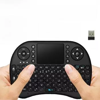 Беспроводная мини-клавиатура i8 с воздушной мышью и Bluetooth-пультом дистанционного управления — светящаяся летающая USB-мышь для мобильных телефонов. Dry cell battery without backlight