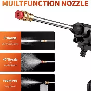 Беспроводная моечная машина высокого давления, перезаряжаемая, автомобильная пена для мытья, электрический семейный садовый водяной пистолет, регулируемый для Makita Battery Powered