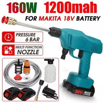 Беспроводная мойка высокого давления, водяные пистолеты-распылители 88VF, портативная водоструйная машина для мойки автомобилей, пенная чистящая машина Only machine