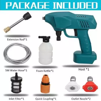 Беспроводная мойка высокого давления, водяные пистолеты-распылители 88VF, портативная водоструйная машина для мойки автомобилей, пенная чистящая машина Only machine