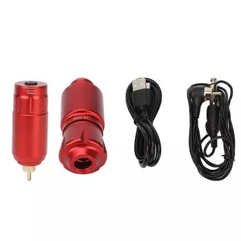 Беспроводная моторная тату-машинка профессиональная батарея 1200 мАч RCA роторная тату-ручка для тату-мастера красный