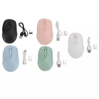 Беспроводная мышь Bluetooth 5.0 2.4G двухрежимная компьютерная мышь с USB-приемником для телефона ноутбука ПК 800 Black