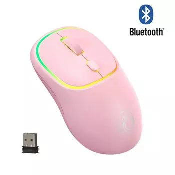 Беспроводная мышь Bluetooth мышь RGB перезаряжаемые компьютерные мыши эргономичные бесшумные USB оптические Mause Gamer для ноутбуков аксессуары ПК 2.4Ghz Black